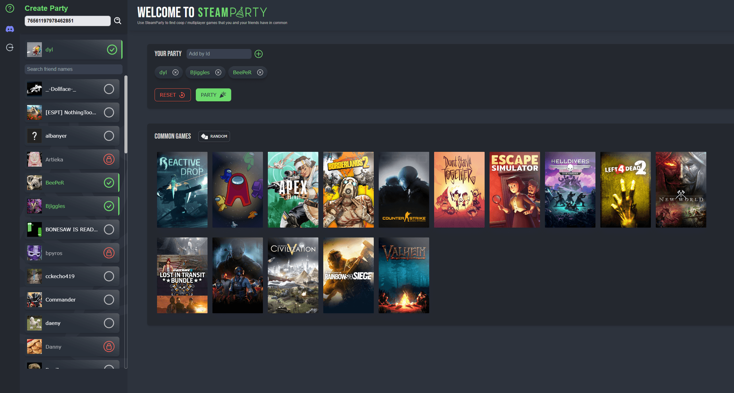www.steamparty.io